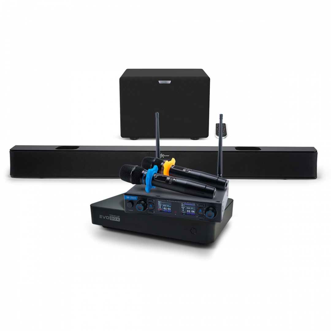 Hi-End караоке-система EVOBOX Premium + EvoSoundBar (саундбар с караоке) в Новороссийске