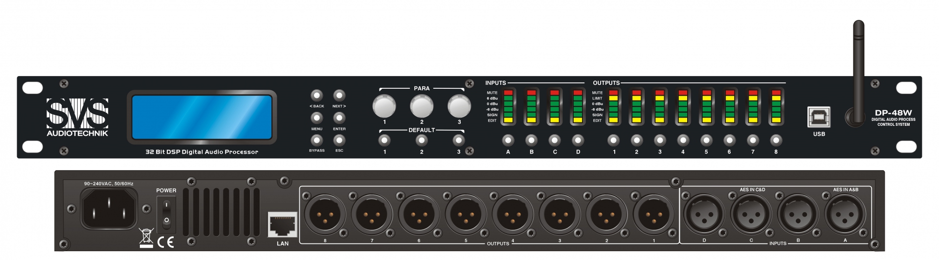SVS Audiotechnik DP-48W Цифровой процессор: 4 входа 8 выходов в Новороссийске
