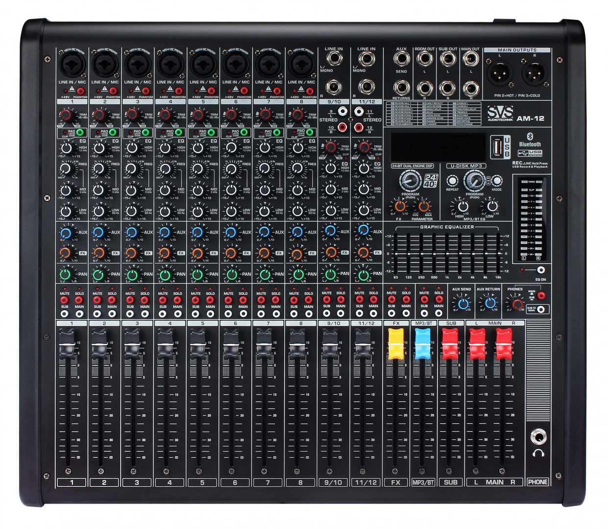 SVS Audiotechnik mixers AM-12 Микшерный пульт аналоговый, 12-канальный в Новороссийске