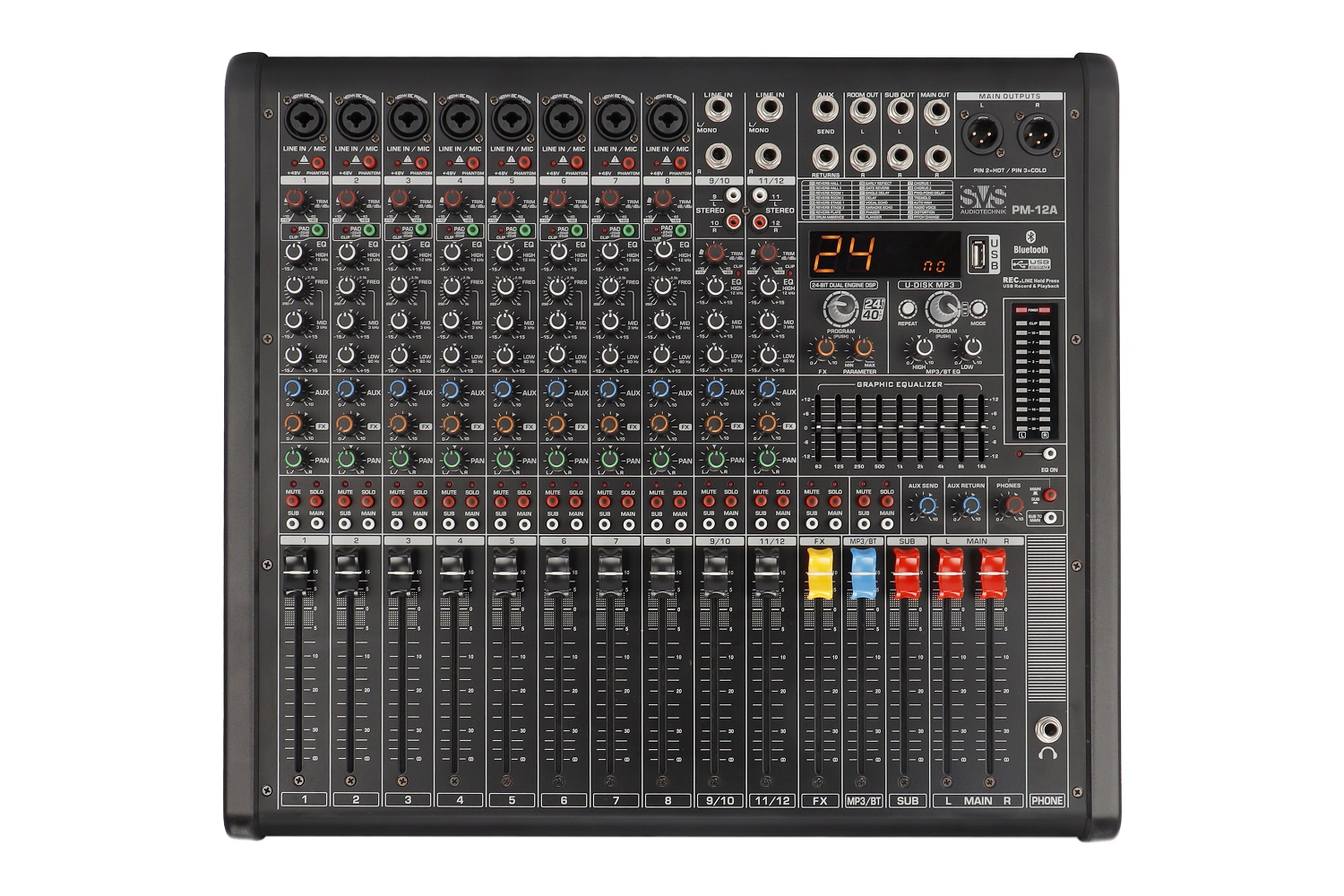 SVS Audiotechnik mixers PM-12A Активный аналоговый микшерный пульт, 12-канальный в Новороссийске